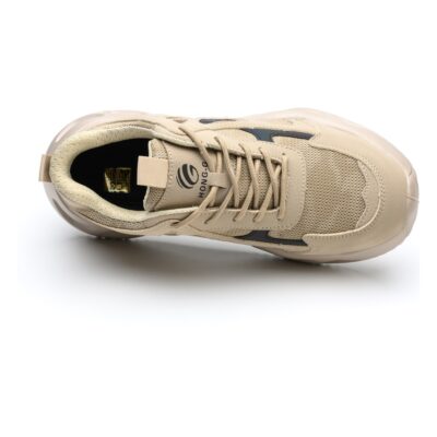 Beige steel toe work shoes 4
