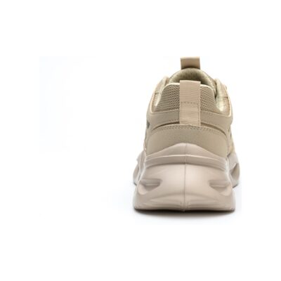 Beige steel toe work shoes 6