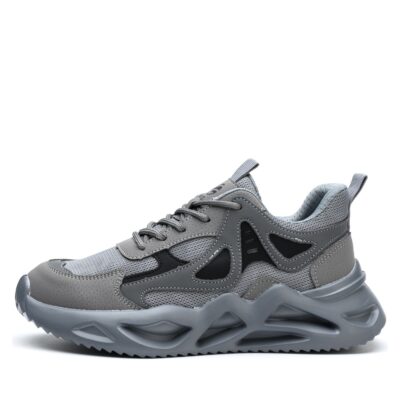 Gray steel toe work shoes 1