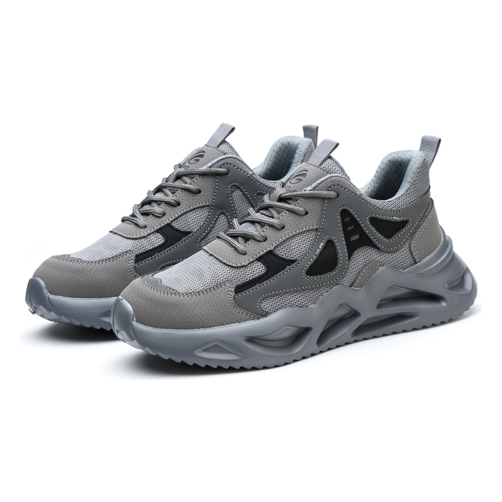 Gray steel toe work shoes 7