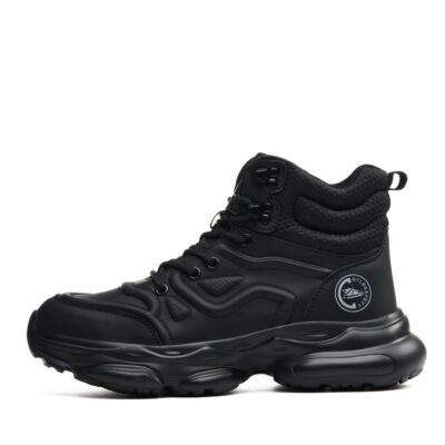 Black steel toe work shoes 1