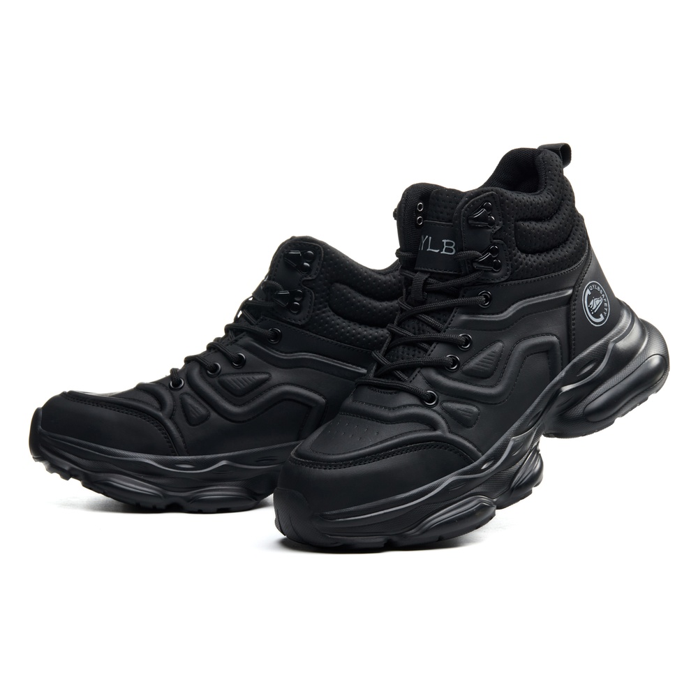 Black steel toe work shoes 4