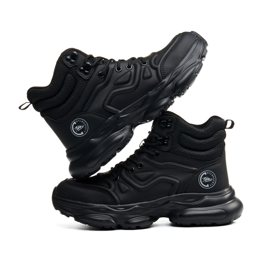 Black steel toe work shoes 5