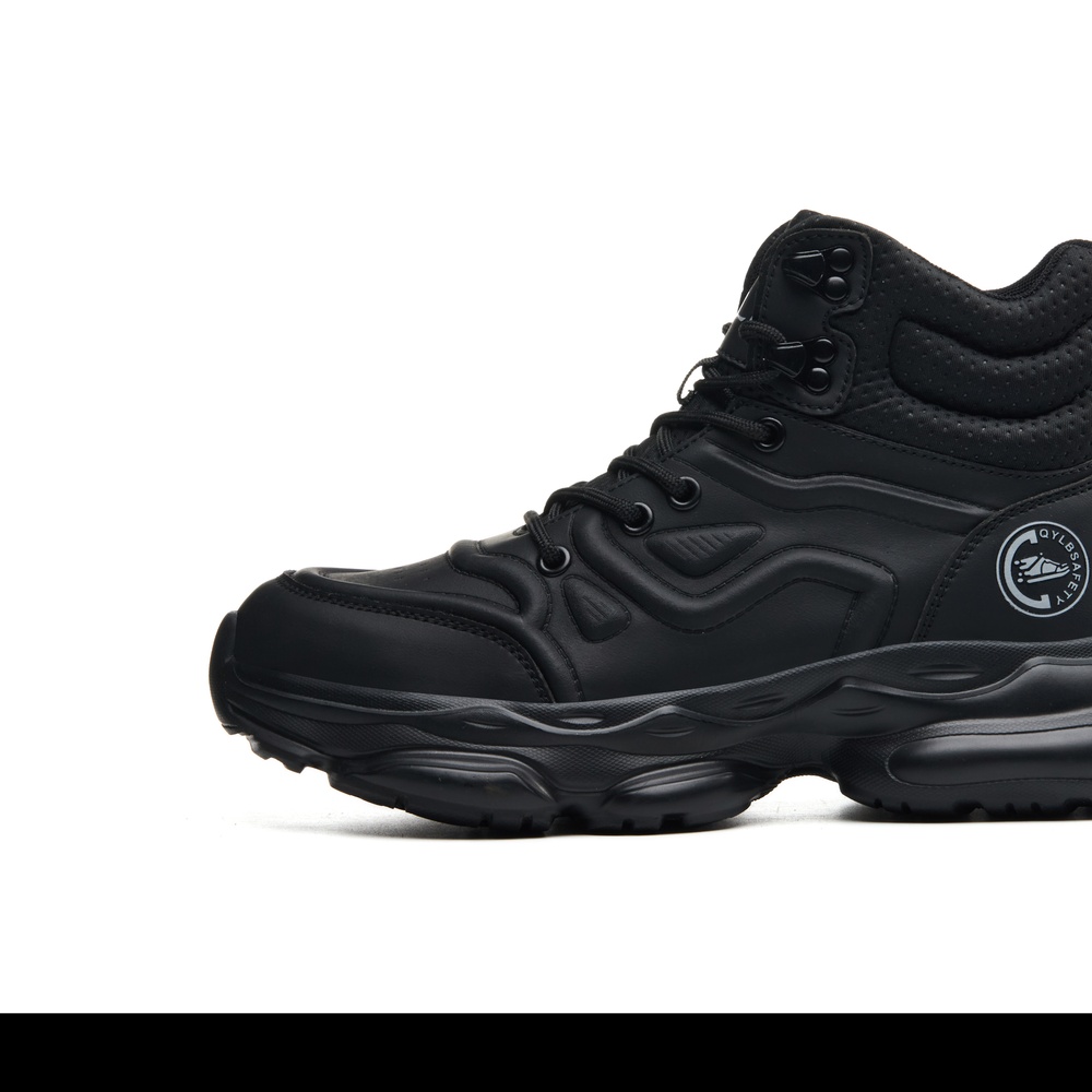 Black steel toe work shoes 8
