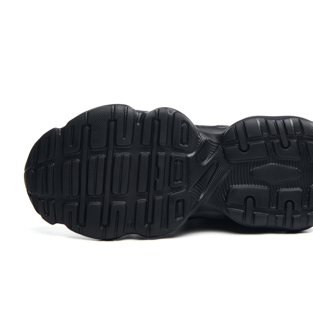 Black steel toe work shoes 9