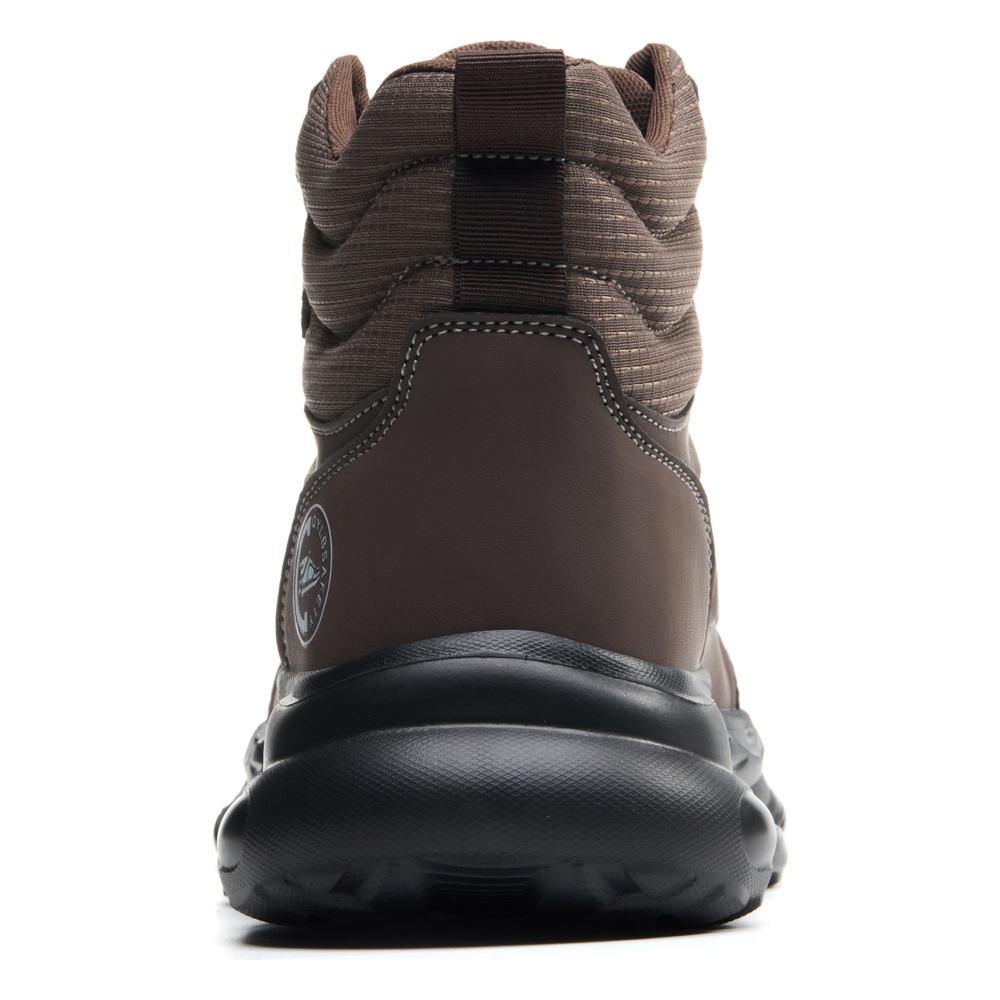Lightweight High Top Steel Toe Work Boots with Cushioned Support Brown - Image 6