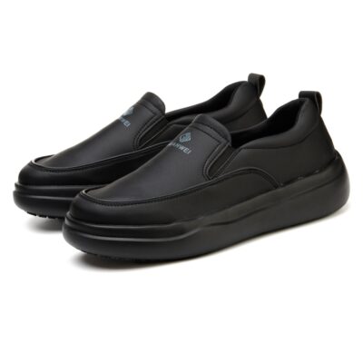 Pair of black non slip chef shoes
