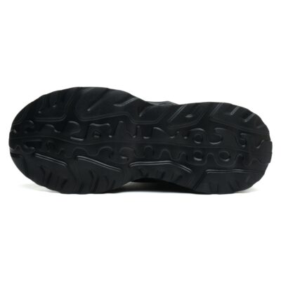 Tread outsole of black steel toe work shoes