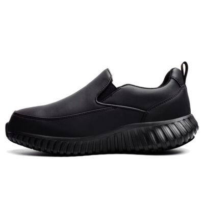 Black slip resistant chef shoes side profile