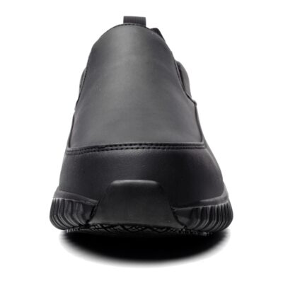 Front view of black chef work shoes