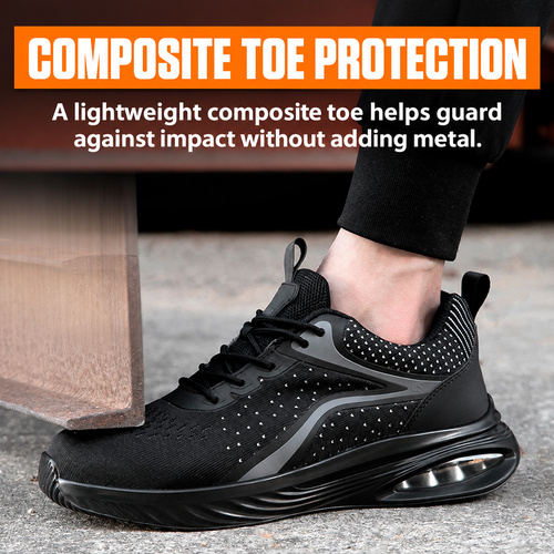 Composite toe protection in 25718 metal free work shoes