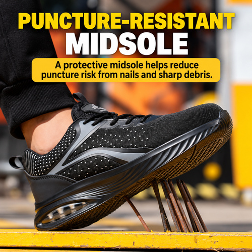 Puncture resistant midsole in 25718 work shoes