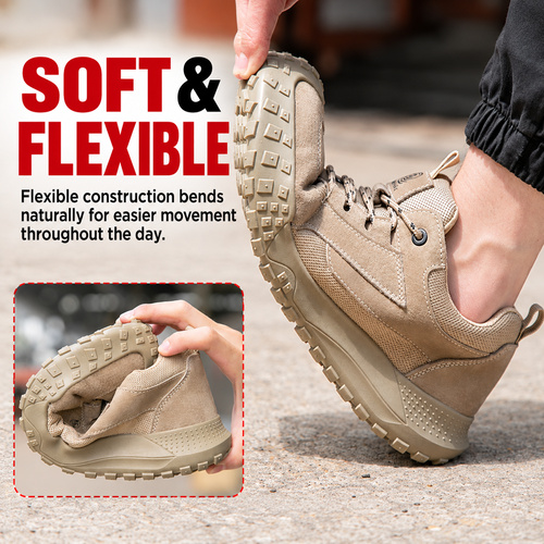 Soft flexible construction in 3303 work shoes