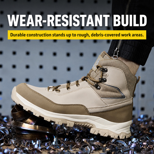 Wear resistant construction on G178 safety boots