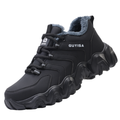 Fleece Lined Steel Toe Work Shoes with Rugged Grip - Image 3