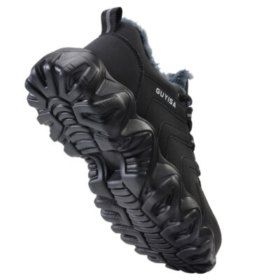 Fleece Lined Steel Toe Work Shoes with Rugged Grip - Image 6