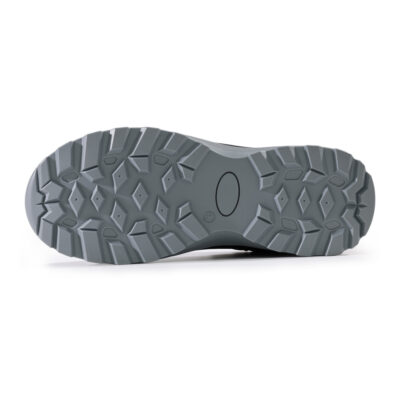 Deep tread outsole on black composite toe work boot