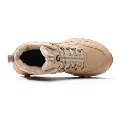 Top view showing fleece lining and secure lacing