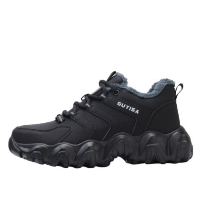 Fleece Lined Steel Toe Work Shoes with Rugged Grip